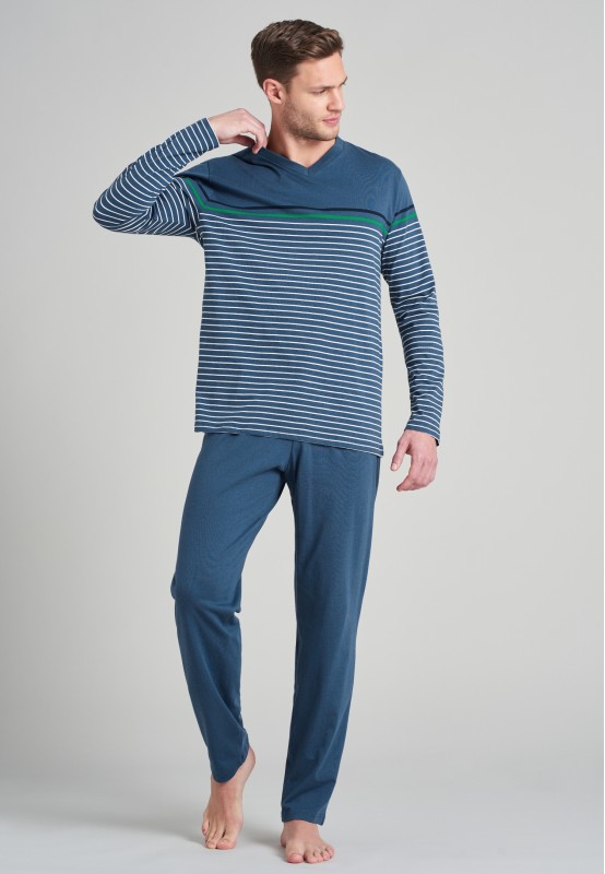 schroef kwaliteit Vochtig Schiesser Heren pyjama jeans (175693-816) 175693-816