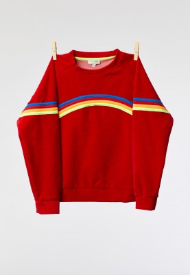 sweater velvet rainbow...