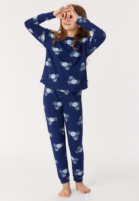 Meisjes Pyjama donkerblauw...