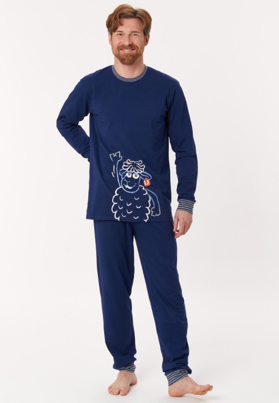 Het koud krijgen Onaangeroerd Wereldrecord Guinness Book Woody Heren Pyjama, donkerblauw (222-1-PLE-Z/869H) 222-1-PLE-Z/869H