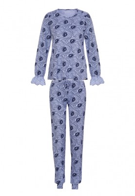 Dames pyjama denimblauw...