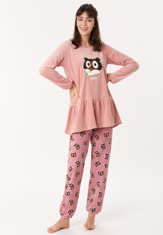Wonen Verleiden herstel Woody Dames Pyjama oudroze (222-1-PDL-V/360D) 222-1-PDL-V/360D