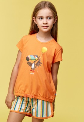 Meisjes Pyjama oranje...