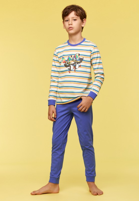 Woody Pyjama multicolor gestreept (231-1-PLC-S/908) 231-1-PLC-S/908
