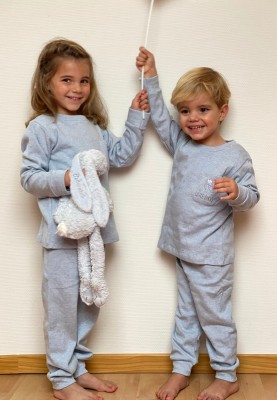 Kinder Pyjama grijs Blue sky