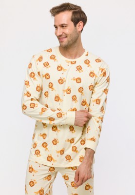 Heren Pyjama leeuwenprint...